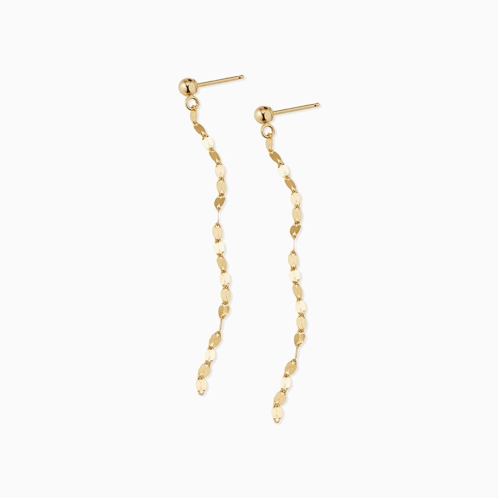 14k Gold Vermeil Elegant Gold Duster Threader Dangle Earrings